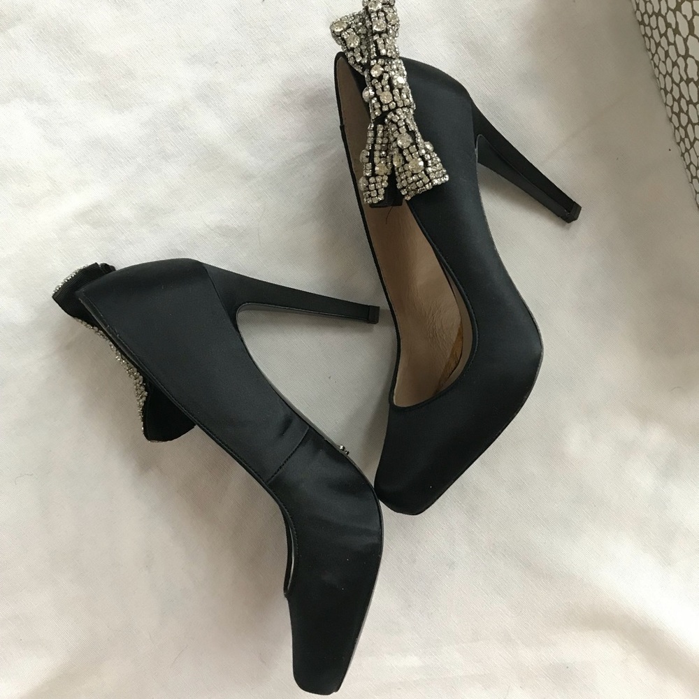 NIB ABS Sabrena Satin Jewel Bow Heel - Picture 7 of 10